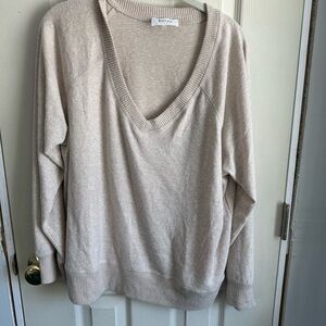 Kory V-Neck Beige Sweater for Women